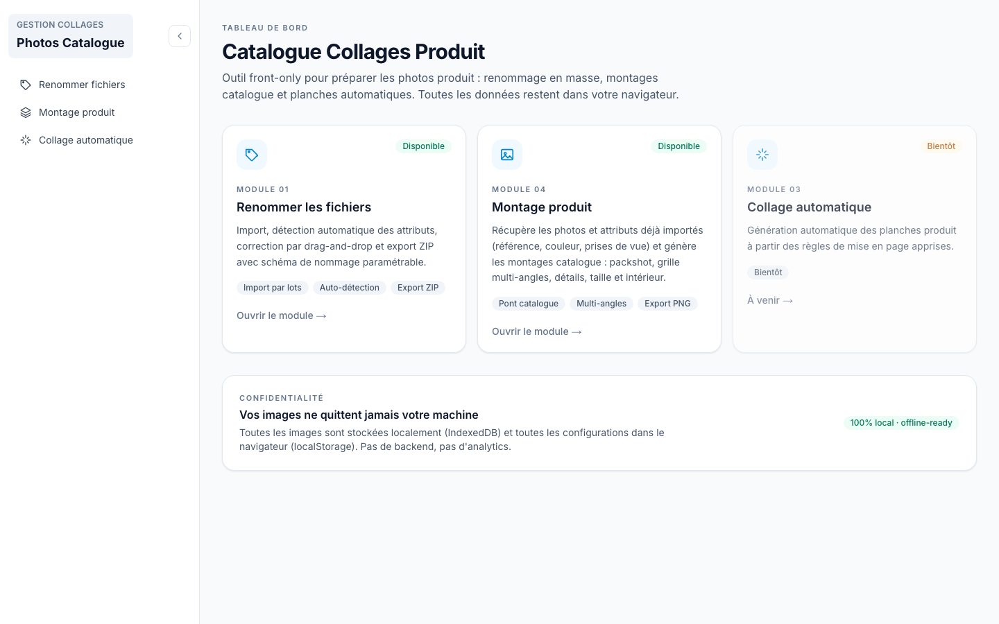 Capture de Catalogue Collages